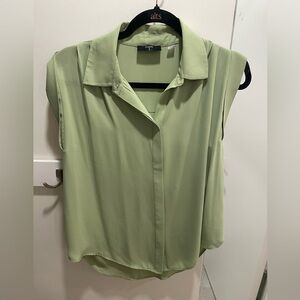 Tahari Light Green Blouse